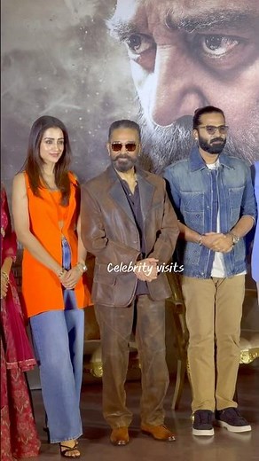 Kamal Haasan Trisha and Simbu at Thug Life Promotional Event