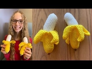 Amigurumi Banana 🍌 (Curved, Pealed and Life Size)!!!