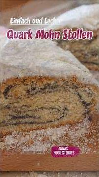 Einfacher Quark Mohn Stollen 🎄🎅 #weihnachten #rezpet #backen #stollen #weihnachtsbäckerei