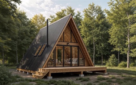 20x20 A-frame House Plan: Small Lofted Cabin (PDF Download Only) - Etsy New Zealand