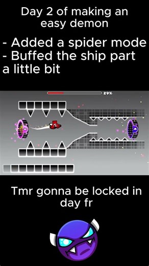 Day 2 of making ED #easydemon #geometrydash #editor #gd #gd22