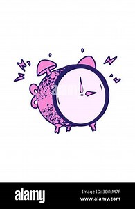 jiggle motion animation of cartoon ringing alarm clock Stock Video Footage - Alamy