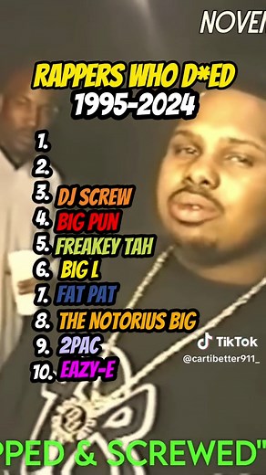 Rappers who died (1995-2024)🕊️ #music #raptok #2pac #fy