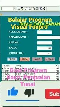 Belajar Visual Foxpro, Cara Membuat Program Kasir Bagian 1