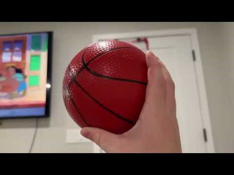 Mini Indoor Basketball c with 7 Color Lights & 3 Light Effects & Scoreboard & Timer,Over The Door Be