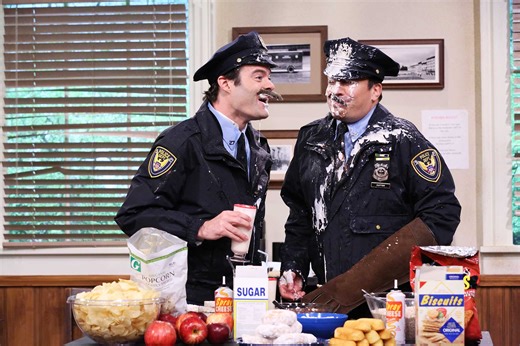 Bill Hader and Jimmy Fallon Got Messy as Twin Cops in “Point Pleasant Police”