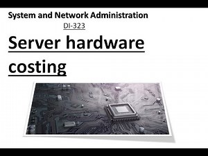 Server hardware costing with full detail || DI-323 || SNA || @InnovateiTzoneofficial