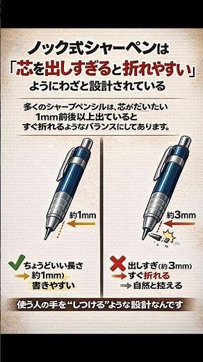 【雑学】実はわざと折れる。シャーペンの設計ミスじゃない #豆知識 #へぇー #プチ知識