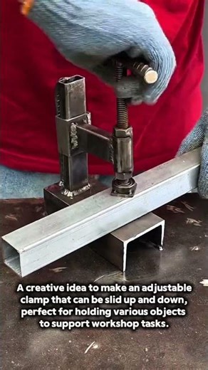 DIY Adjustable Clamp: Slide & Hold Anything #DIYClamp #WorkshopHacks #AdjustableClamp #Metalworking