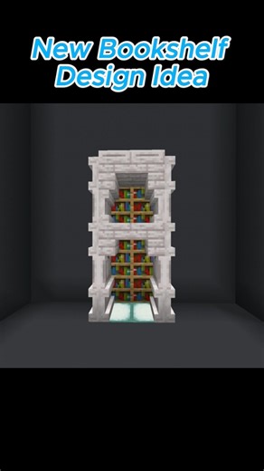 Pale Oak Bookcase Design #minecraft #shorts #minecraftbuilds