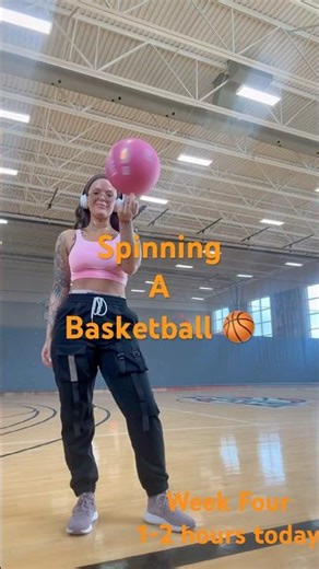 Week 4 learning how to spin a basketball 🏀 #basketball #basketballskills #sports