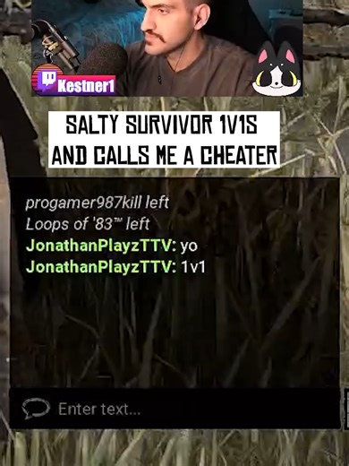 Salty Survivor 1v1s and calls me a cheater #dbd #deadbydaylight #deathslinger #gaming #shorts