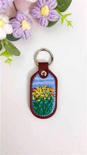 DIY Waste Keychain Painting #diy #painting #keychain #viralshorts #handmade #viral #trending
