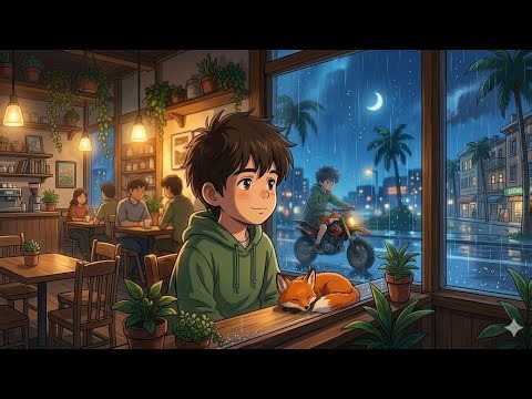 “A Rainy Ride Home 🌧️ | Cozy Lo-Fi Ghibli Animation (Milo & Fox)”
