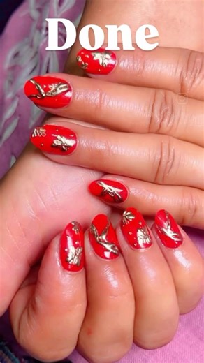 Nail extension tutorial #nails #nailart #rednails #crome #pressonnails