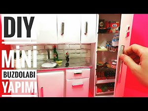Mini Mutfak Buzdolabı Yapımı | Barbie Mutfak Dolabı Nasıl Yapılır | DIY: Modern Miniature Kitchen