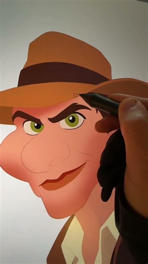 How to draw paint indy! #art #painting #caricature #indy #drawing