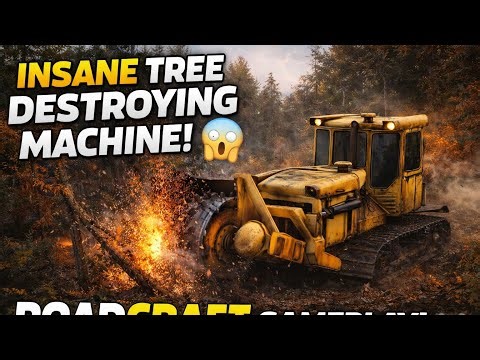 Tree Destroying Machine 🤯 Road Craft | realistic gameplay video#roadcraft 