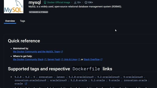 开发环境配置，在 Docker 中安装 Mysql