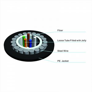 [Hot Item] Swa Armoured Aerial/Duct Singlemode Central Loose Tube 2-48 Core Outdoor Optical Fiber Cable