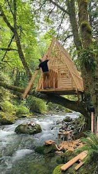 Building a Dream Treehouse Over a River | AI Timelapse 🌲🏡