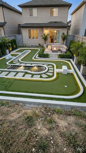 We Built a Luxury Mini Golf Course in Our Backyard 💰⛳ #beforeandafter #youtubeshorts