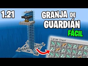 Granja de Guardián 1.21 FÁCIL! Minecraft Bedrock/Pe/Consolas !