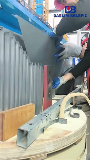 Watch how we stack silicon steel sheets to make a 10.5 MVA transformer yoke!