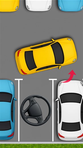 Easy Reverse Parking Using Mirrors 🚗 #MirrorParking #CarControl #LearnDriving #ParkingGuide