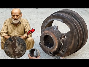 Amazing Restoration: A Broken Heavy Machine Pulley The Craftsman Demonstrates the Complete Repair