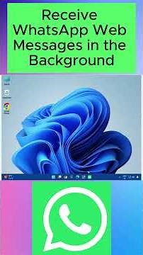 How to Get WhatsApp Web Messages in the Background! 💻 #Shorts #WhatsApp #Tech
