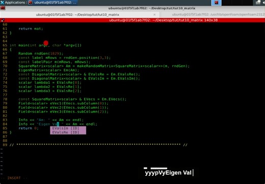 OF的矩阵操作-矩阵特征值和特征向量求解