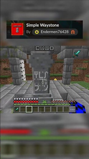 Teleport anywhere instantly in Minecraft! 🌀 #Minecraft #Waystone