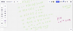 Let the number of chocolate chips in a certain type of cookie have a Poisson distribution. We want the probability that a cookie of this type contains at least two chocolate chips to be greater than 0.99 . Find the smallest value of the mean that the distribution can take. | Numerade