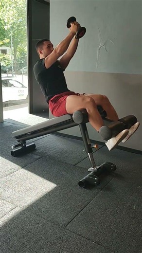 Db crunch straight arms rotation