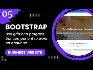 Bootstrap 5 #5 - Use grid and progress bar component to work on about