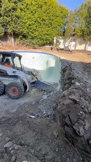 Pool Demo Entry ⚒️ #shorts #pool #demo #demolition