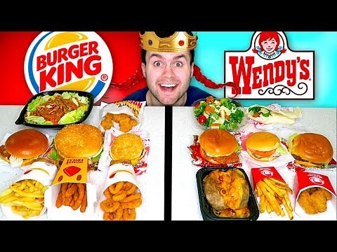 BURGER KING vs. WENDY'S - Fast Food Restaurant Taste Test!