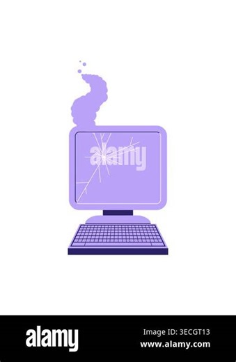 pixelize effect animation of broken computer graphic vector illustration Stock Video Footage - Alamy