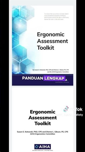 Buku Ergonomic Assessment Toolkit #ergonomic #inhouseclinic #mcu #safetytraining #toolkit