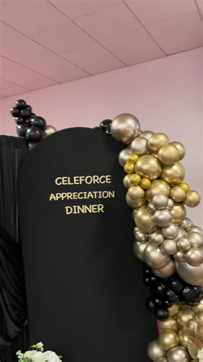Elegant Drapes and Balloon Decor for CCI Brum Dinner