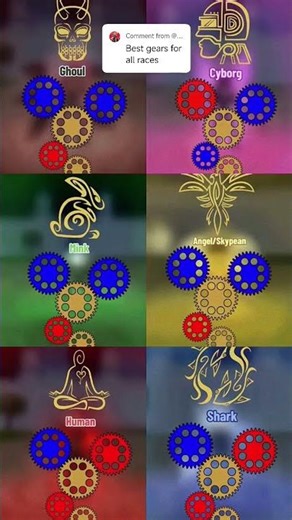 Best Gears ⚔️ for Every Race in Blox Fruits 🔥😈| Blox Fruits