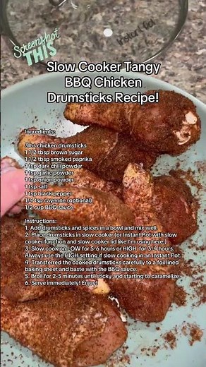 Slow Cooker Tangy BBQ Chicken Drumsticks Recipe!