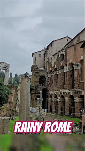 Rainy Rome Walking Tour 4K 60fps | ASMR Streets to Tiber Island