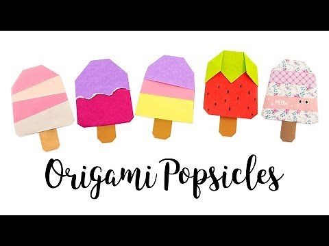 Origami Popsicle Tutorial - Ice Lolly - DIY - Paper Kawaii