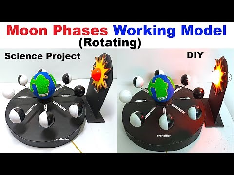moon phases working model for science project exhibition - diy - craftpiller