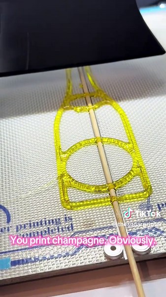 Celebrating Sugar Printer Sales with 3D Printed Champagne