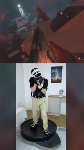 😍 Resident Evil 2 VR mod looks really awesome with the #ProVolverElite haptics combined to the #OmniOne! Edit and repost from @VirtuixOmni