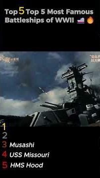 WWII Battleships Ranked (Top 5) 💥 #ww2 #shorts