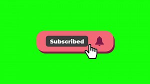 Download Subscribe Green screen Animation, subscribe button on green background click animation. Subscribe Icon. for free